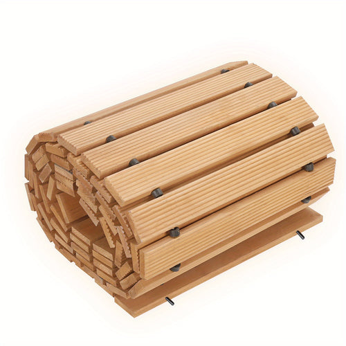12ft x 45cm Wooden Garden Path Roll-Out Walkway - Natural Color