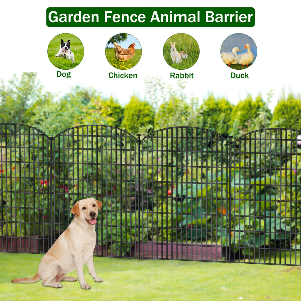 5\u002F10 Panels No Dig Decorative Outdoor Garden Fence With Gate For Yard