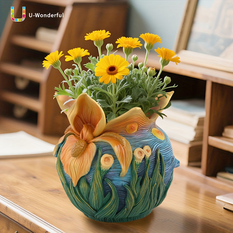 1pc Creative Flower Pot with Drainage Hole - Suitable for All Indoor and Outdoor Plants