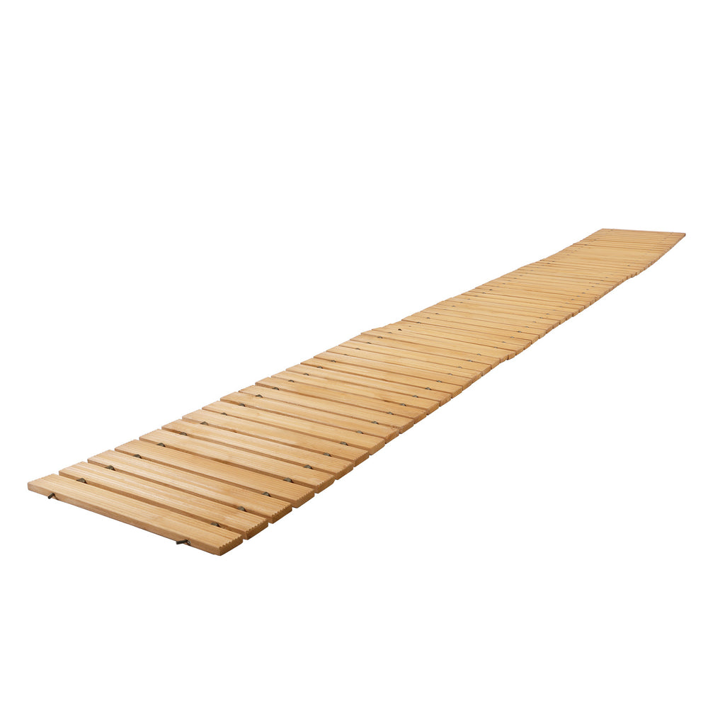 12ft x 45cm Wooden Garden Path Roll-Out Walkway - Natural Color