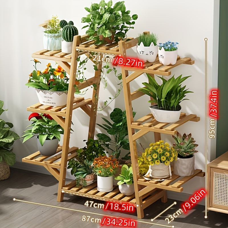 1pc Balcony Flower Rack Storage Rack Indoor Succulent Climbing Flower Rack Plant Planter Rack Modern Living Room Floor Stand Multi-Layer Storage Rack