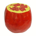 1pc Large 13.8-Inch Realistic Red Pomegrananus Stool - Heavy-Duty Resin Construction