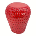 Whimsical Strawberry Stool 1pc Realistic Strawberry Stool - Heavy-Duty Resin Construction