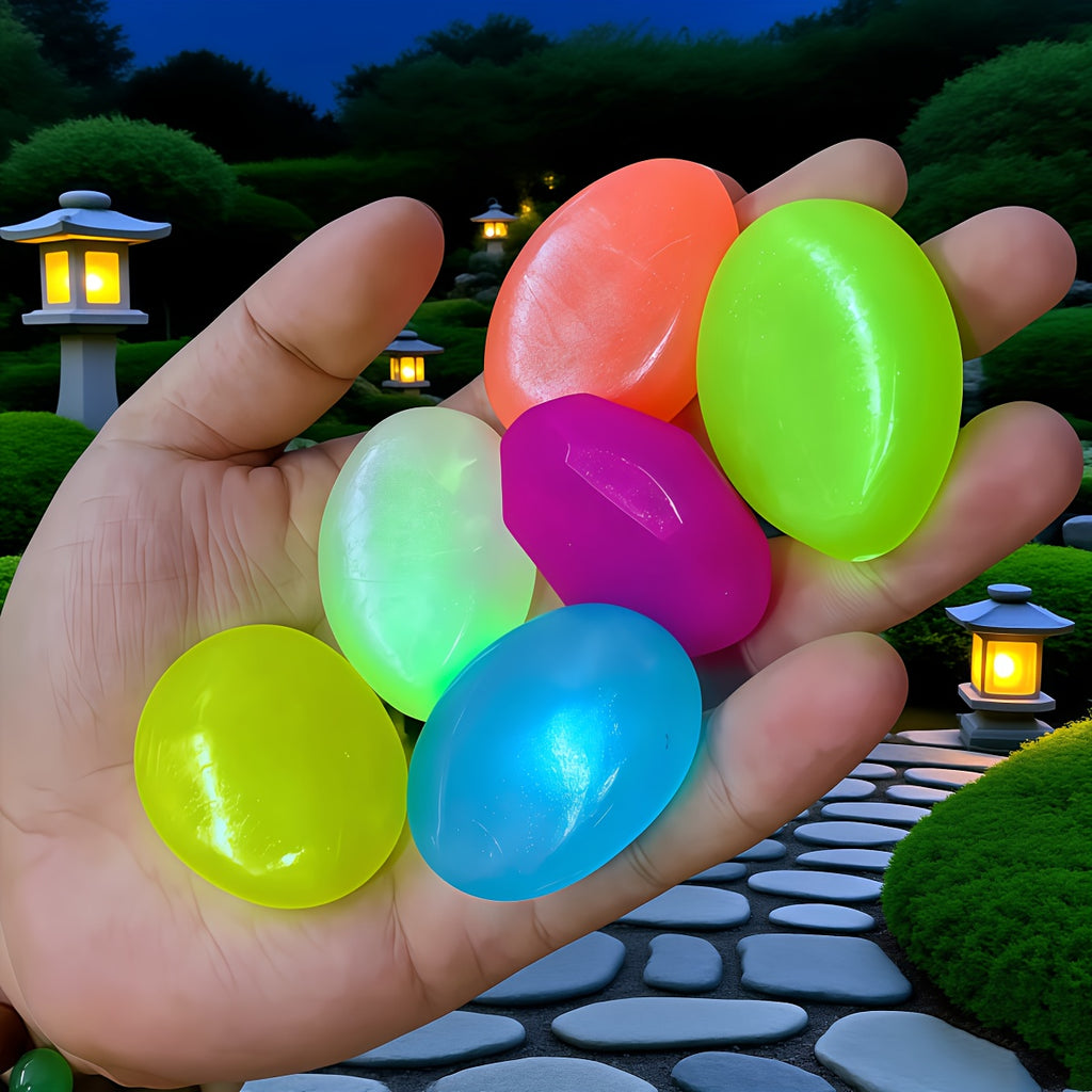 64pcs Glow in the Dark Stones - Extra Large Glow-in-the-Dark Decorations