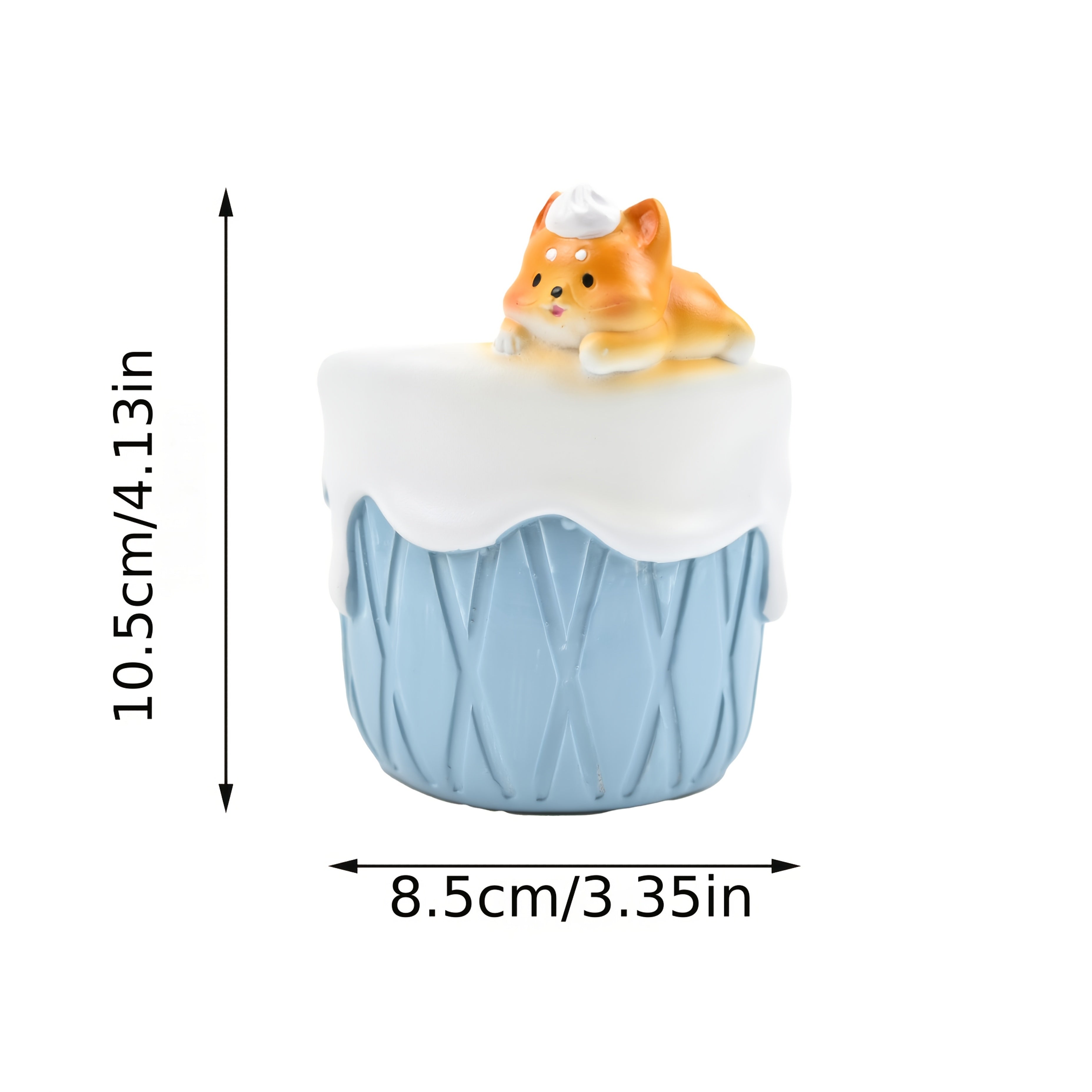 A Creative Cartoon Ice Cream Cheese Succulent Gardening Pot Container for Small Flower Arrangements on The Balcony Or in The Yard.