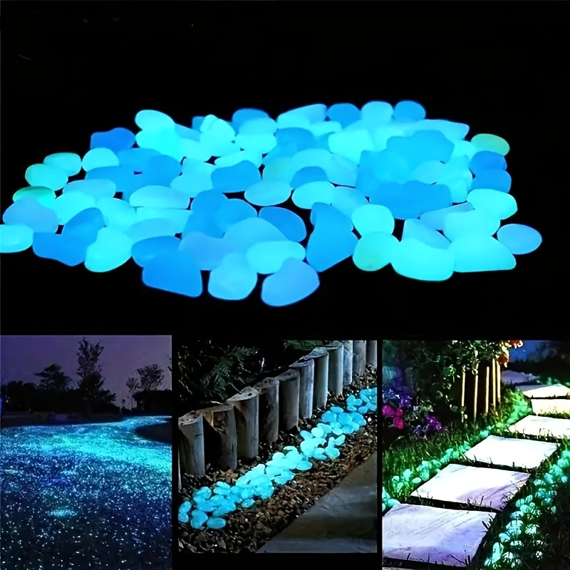 64pcs Glow in the Dark Stones - Extra Large Glow-in-the-Dark Decorations