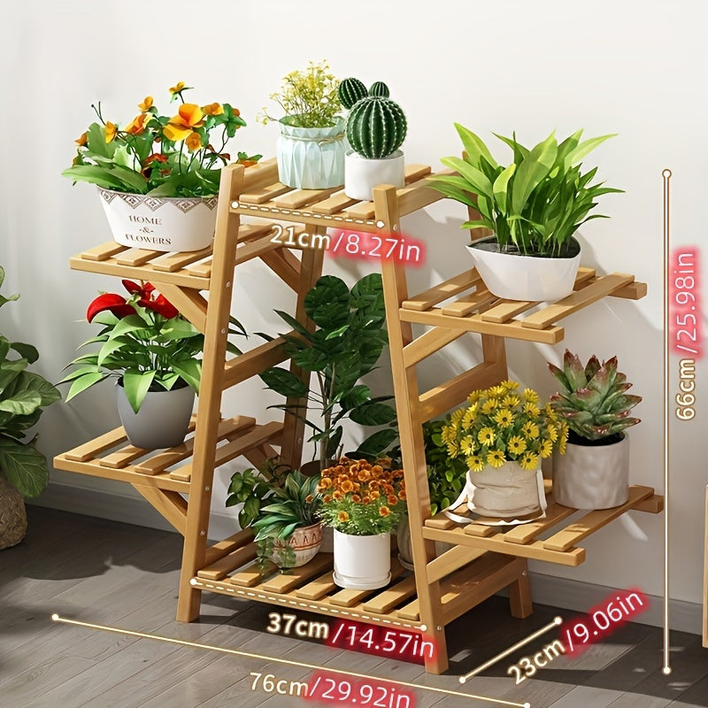 1pc Balcony Flower Rack Storage Rack Indoor Succulent Climbing Flower Rack Plant Planter Rack Modern Living Room Floor Stand Multi-Layer Storage Rack
