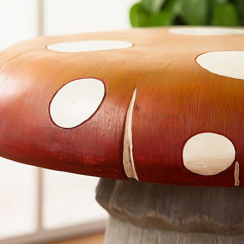 Mushroom Model Statue Stool, Outdoor Garden Resin Stool