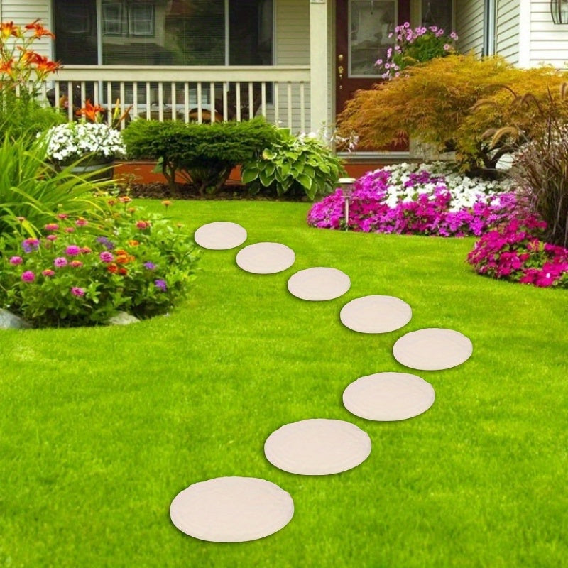 Heavy-Duty Garden Stepping Stones with Ground Stakes - Interlocking Pathway Stones