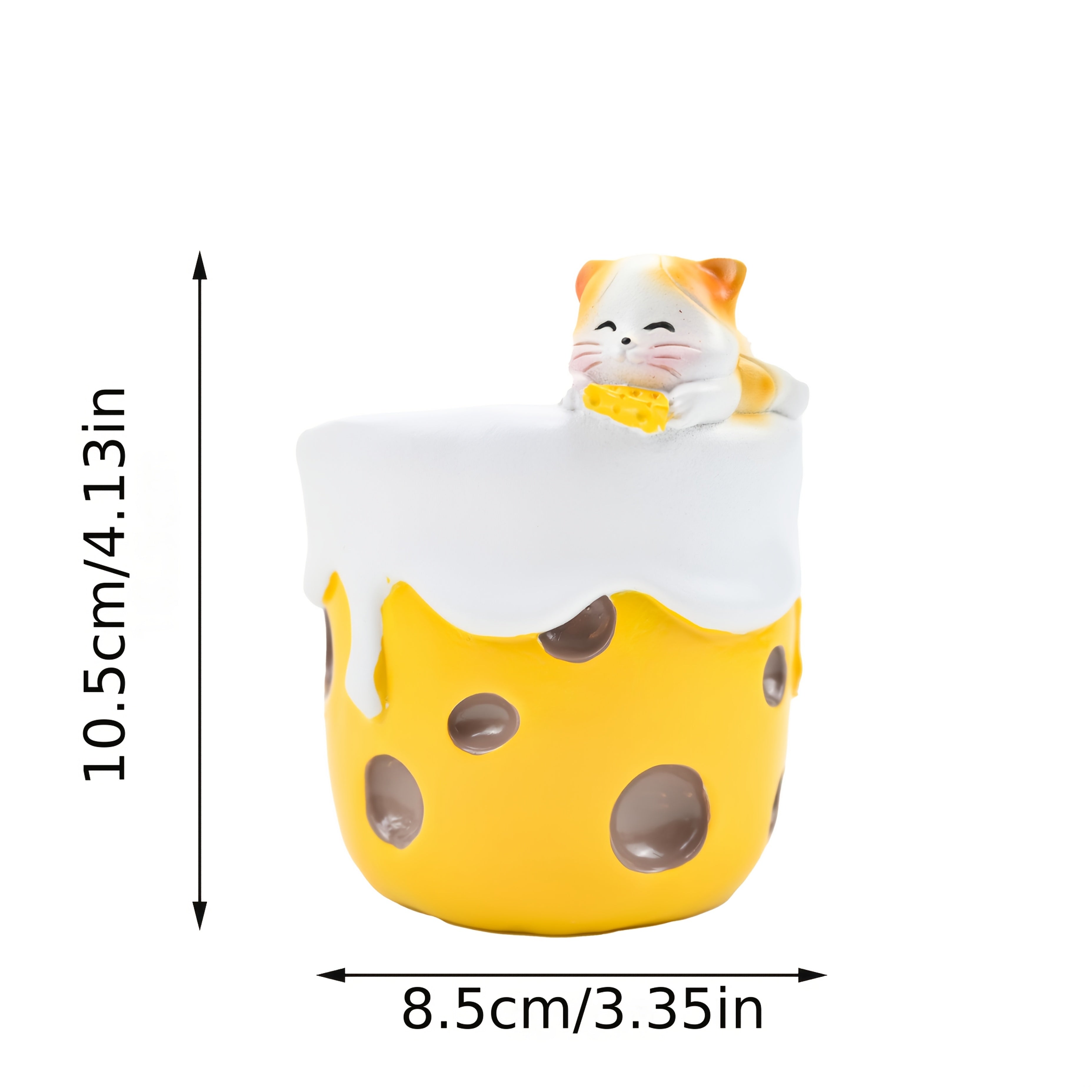 A Creative Cartoon Ice Cream Cheese Succulent Gardening Pot Container for Small Flower Arrangements on The Balcony Or in The Yard.