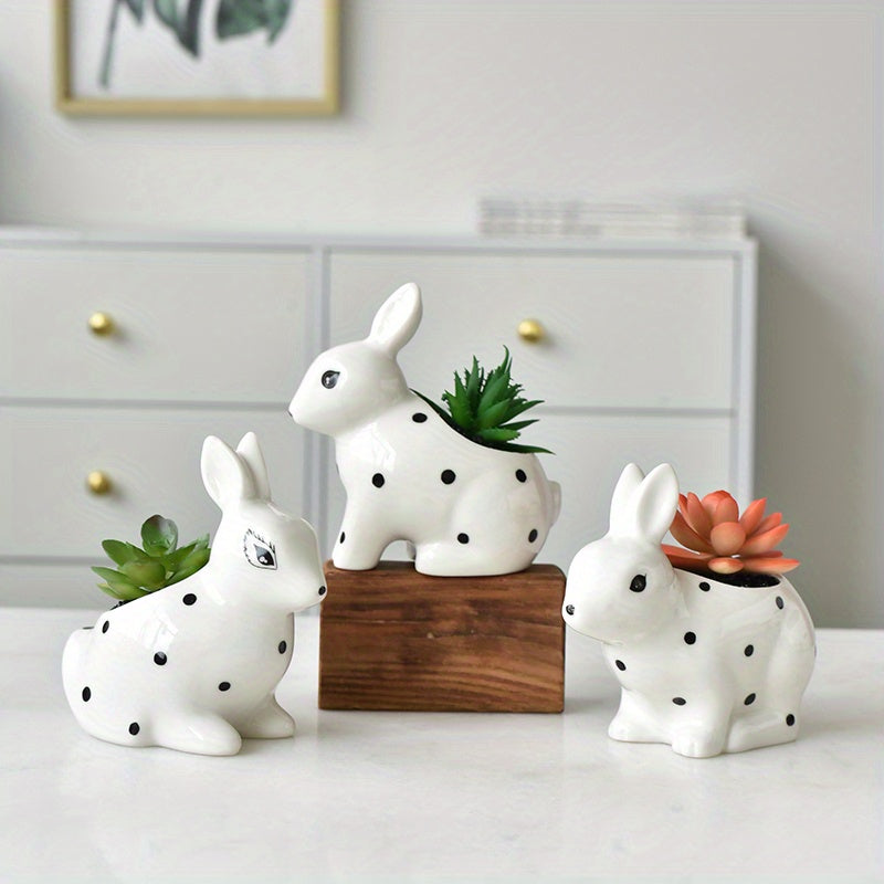 3pcs Cute Succulent Planter Tabletop Decoration for Living Room and Office