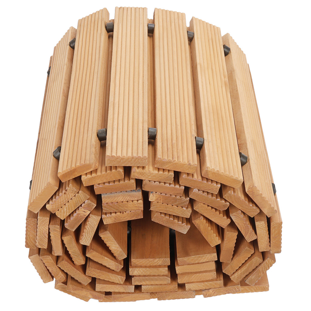 12ft x 45cm Wooden Garden Path Roll-Out Walkway - Natural Color