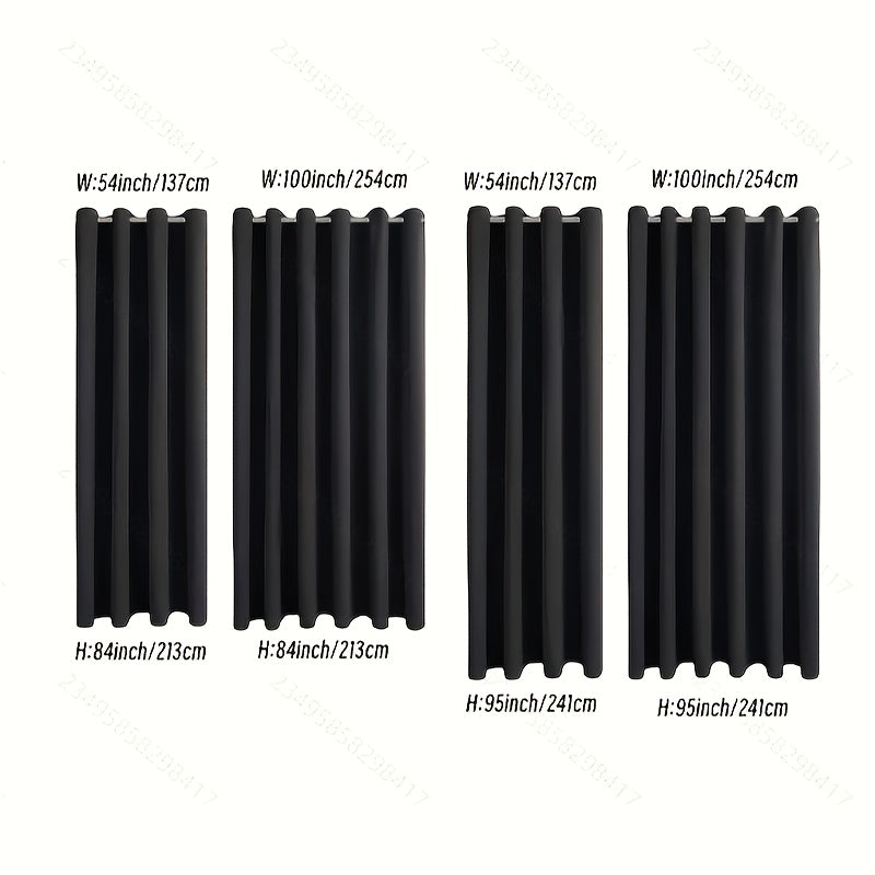 6pcs Waterproof Outdoor Curtains for Patio & Pergola - Thickened UV Protection Fabric