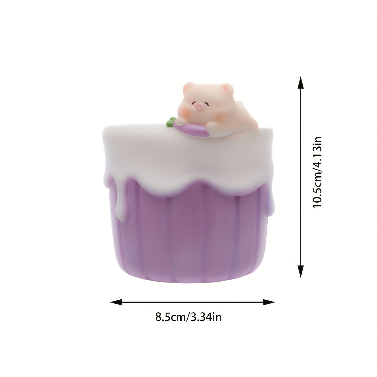 A Creative Cartoon Ice Cream Cheese Succulent Gardening Pot Container for Small Flower Arrangements on The Balcony Or in The Yard.