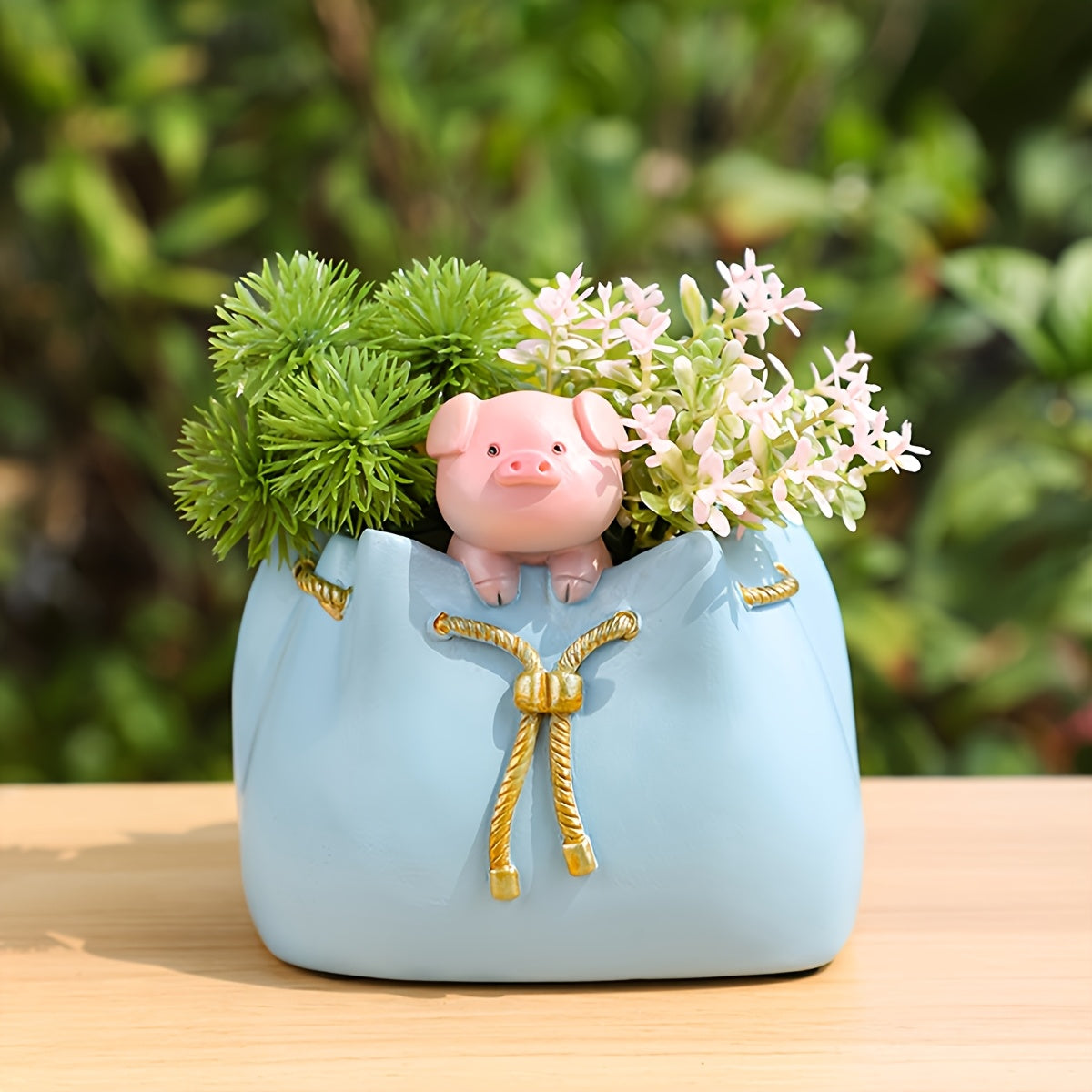 1pc Women's Handbag-Shaped Planter - Pastel Pink\u002FBlue\u002FGreen\u002F