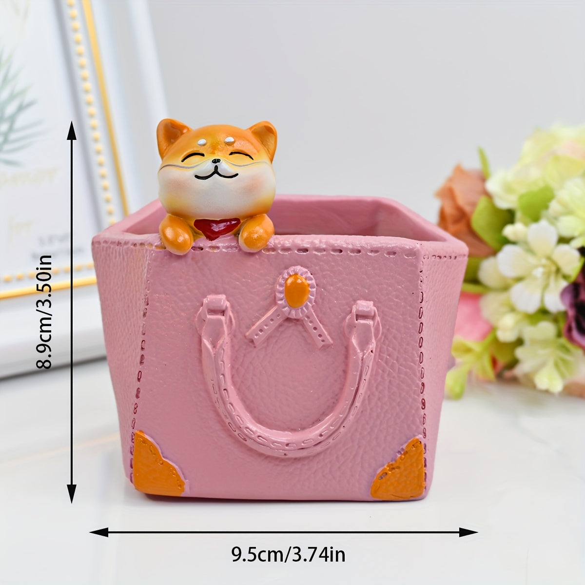 1pc Women's Handbag-Shaped Planter - Pastel Pink\u002FBlue\u002FGreen\u002F