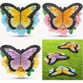 3pcs Butterfly Garden Stepping Stones - Realistic Butterfly with Floral accents