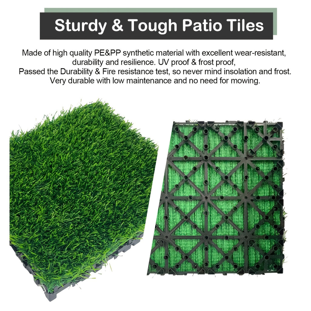 36 Piece Package Of Lawn Tiles Interlocking Set, Suitable For Garden Terraces