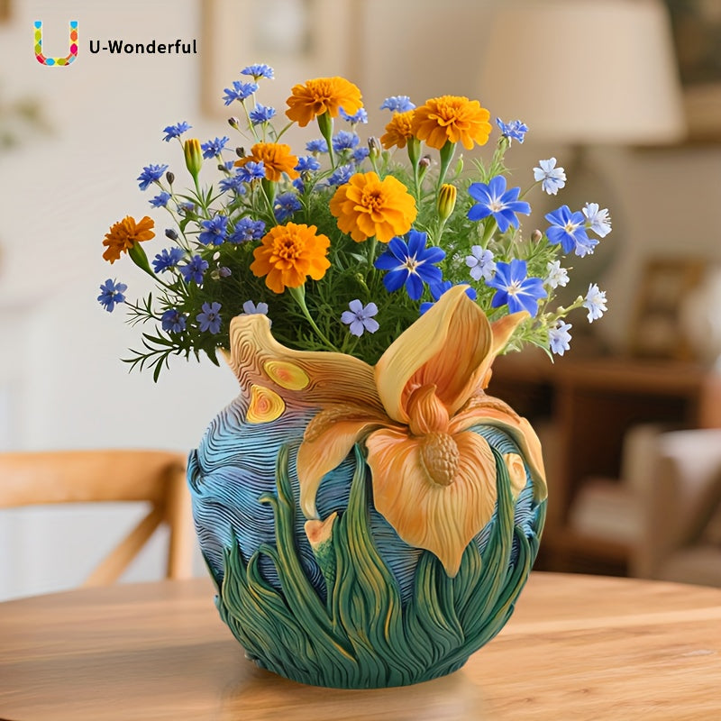 1pc Creative Flower Pot with Drainage Hole - Suitable for All Indoor and Outdoor Plants